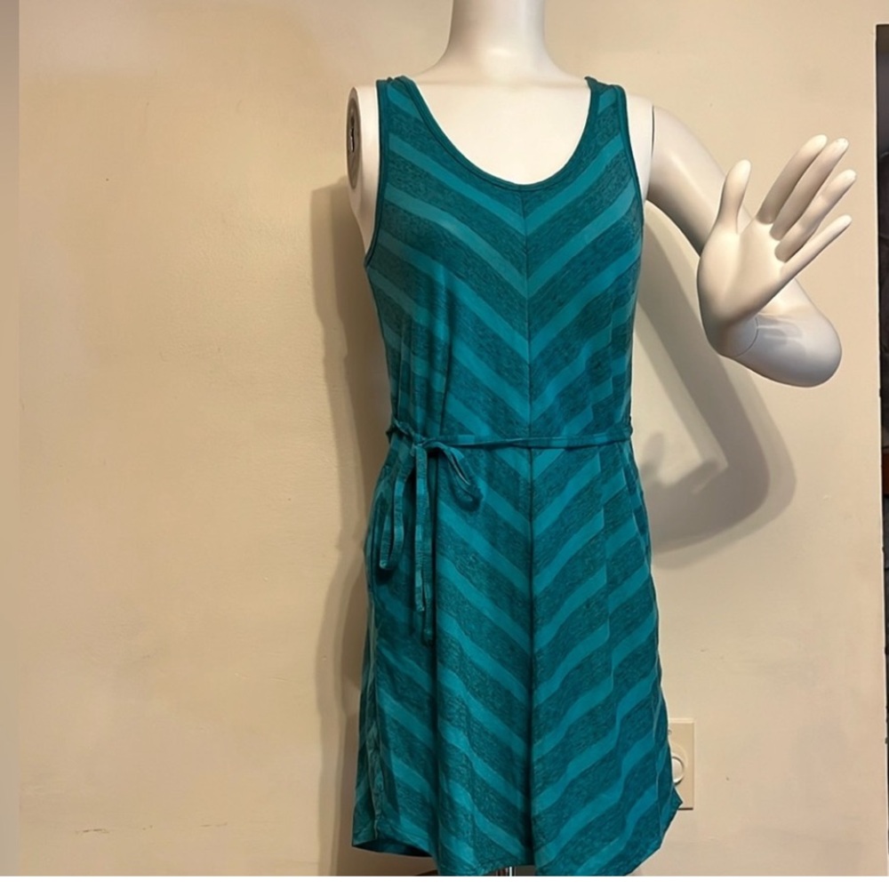 The North Face Teal Striped Midi Dress
